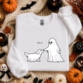 thumbnail image 2 of Cute Ghost Dog Sweatshirt, Boo-P Halloween Crewneck, Funny Dog Lover Shirt, Spooky Season Pullover, 2 of 6