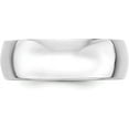 thumbnail image 2 of Solid 14k White Gold 7.2mm Lightweight Half Round Wedding Band Size 10.5 - Ring Size 10.5, 2 of 6