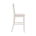 thumbnail image 4 of Linon Pacey 30" Upholstered Seat Rattan Back Bar Stool in Creamy White Wood, 4 of 12