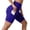 Blue, variant on Women's High Waisted Yoga Shorts with Pockets, Solid Color Athletic Workout Shorts for Women, Breathable Running Cycling Gym Shorts for Daily Sports Pink S