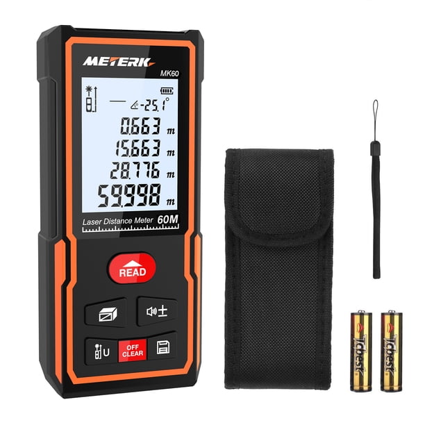 Meterk Handheld Digital Distance Meter 196 Ft M In Ft Laser Distance