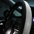 thumbnail image 6 of XUKEY Bling Car Steering Wheel Cover 15'' Universal Crystal Diamond Leather Anti-slip for Girl Woman, 6 of 8