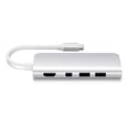 thumbnail image 4 of Satechi Type-C Multimedia Adapter with 4K HDMI, Mini DP, USB-C PD, Gigabit Ethernet, USB 3.0, Micro/SD Card Slots (Silver), 4 of 6