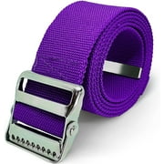 LiftAid Transfer and Gait Belt 60 Inch with Metal Buckle and Loop - Walking, Standing and Transfer Assist Aid for Seniors, Elderly Patients, Caregiver, Nurse, Therapist (Purple)