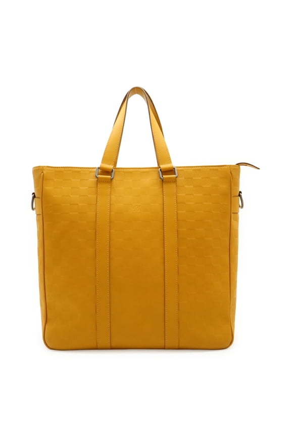 Pre-Owned LOUIS VUITTON Damier Infini Neo Tadao Tote Bag/Handbag, Solar Yellow, Shoulder strap...