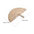 thumbnail image 2 of OUNONA Beige Handmade Woven Wall Fan Decor, Rustic Boho Style Natural Straw Material, Perfect Home Display, 2 of 6