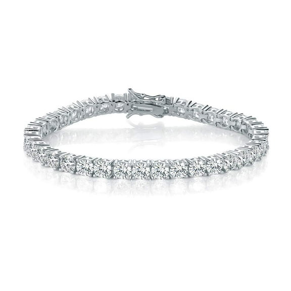 Celvieroot S925 Tennis Bracelet for Women and Men 3mm-7mm Cubic Zirconia 18K White Gold/Yellow Gold Plated Size 6-8.5 inches