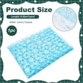 thumbnail image 2 of Tela de tul con estampado de copos de nieve, 1 yarda, 63 pulgadas, organza azul transparente con estampado de copos de nieve en lámina plateada., 2 of 6