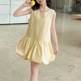 thumbnail image 6 of Wdgfv Girls Summer Dresses Casual Comfortable Flutter Sleeve Striped Round Neck Belted Toddler Kids Dress Age 3-7 Navy 5-6 Years, 6 of 8