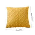 thumbnail image 2 of Velvet Throw Pillow Decorative Accent Pillow 16x16 Inch Throw Pillow Insert Included Decorative Cushion for Sofa Bed Living Room Home Decor Accent Pillow Yellow, 2 of 7