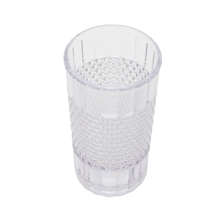 Mainstays 20 oz Clear Acrylic Diamond Texture Tumblers, 6-Pack photo 6