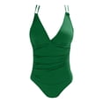 thumbnail image 4 of Afdoent One Piece Swimsuit Women V Neck Crossback Swimwear Push Up High Waist Swimsuit Monokini Beach Fashion Swimsuit 2026 Summer Swimwear, 4 of 4