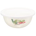 thumbnail image 2 of White Enamel Bowl with Lid for Home Retro Style Kitchen Basin MultiFunctional Use Large Capacity 10.24 Inches, 2 of 9