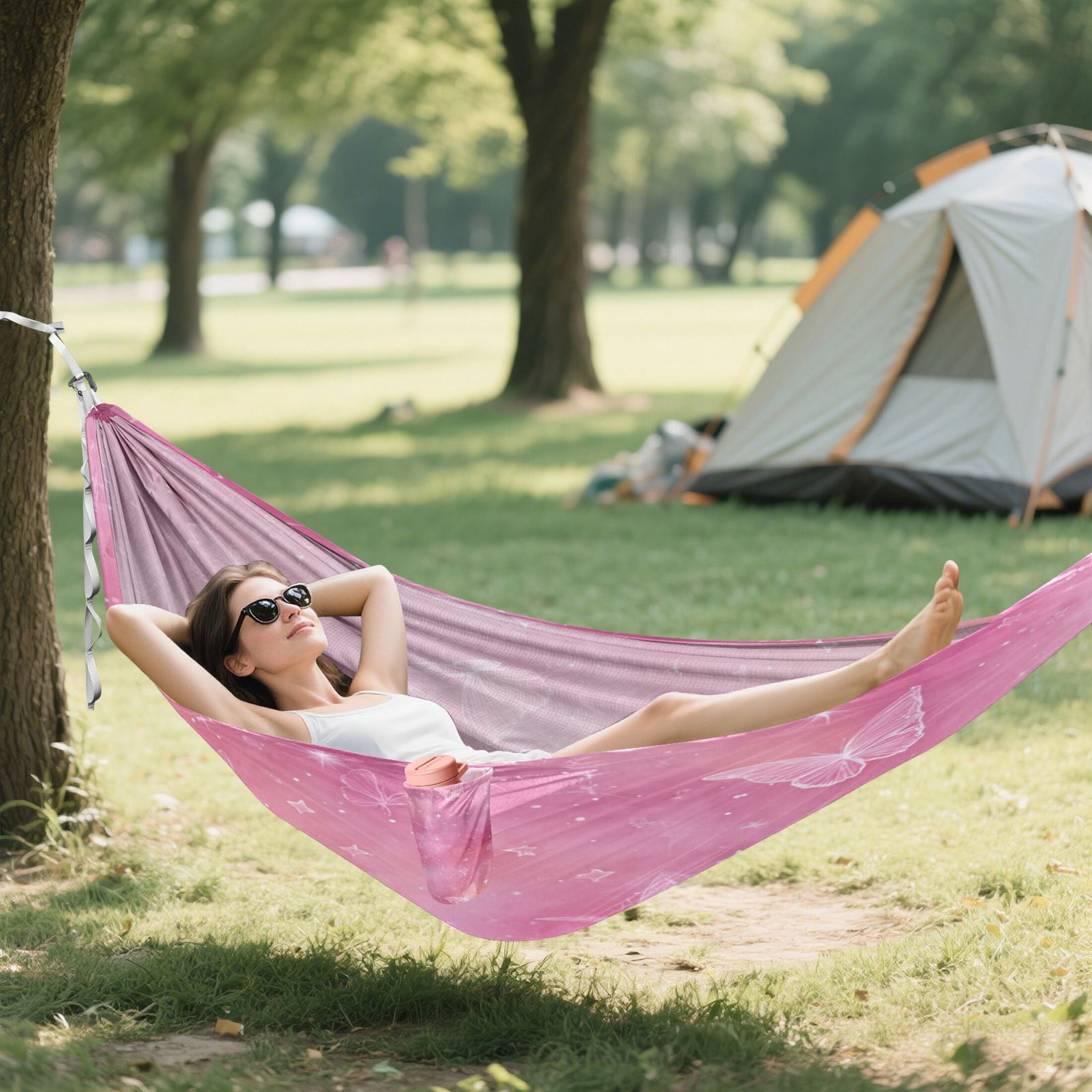 Hanging Hammock Portable Travel Camping For Outdooor Beach Camping Hiking Soft Background