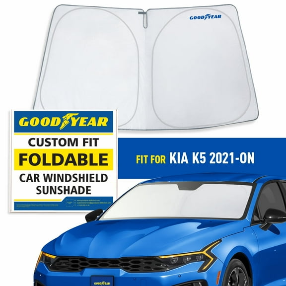 Goodyear Foldable Windshield SunShade for Kia K-5 2021-2025, Car Accessories, Sunshade Cover, Sun Shade Car Windshield, Window Sun Blocker - GY008350