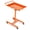 Orange without drawer, variant on Mobile Work Table with Rolling Tool Tray - Adjustable Height 29"x20" Rolling Workbench, 300 lb Capacity, Locking Casters for Garage, Workshop & Shop, black