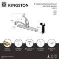 thumbnail image 4 of Kingston KB0572 Columbia One-Handle 4-Hole 8" Centerset Kitchen Faucet with Side Sprayer in Polished Chrome, 4 of 4