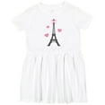 thumbnail image 3 of Inktastic Paris Lover Eiffel Tower Girls Toddler Dress, 3 of 5