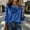 Blue, variant on Satin Twist Knot V Neck Blouse for Women Elegant Long Sleeve Ruched Silky Dressy Shirt Loose Work Office Pullover Tops