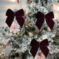 thumbnail image 7 of JeashCHAT 12 Pcs Christmas Velvet Bows, 5" x 7" Xmas Velvet Ribbon Bow Ornaments for Christmas Tree Garland Wreath Decorations, Gift Wrapping Bows for Candy Bags Gift Boxes, 7 of 7