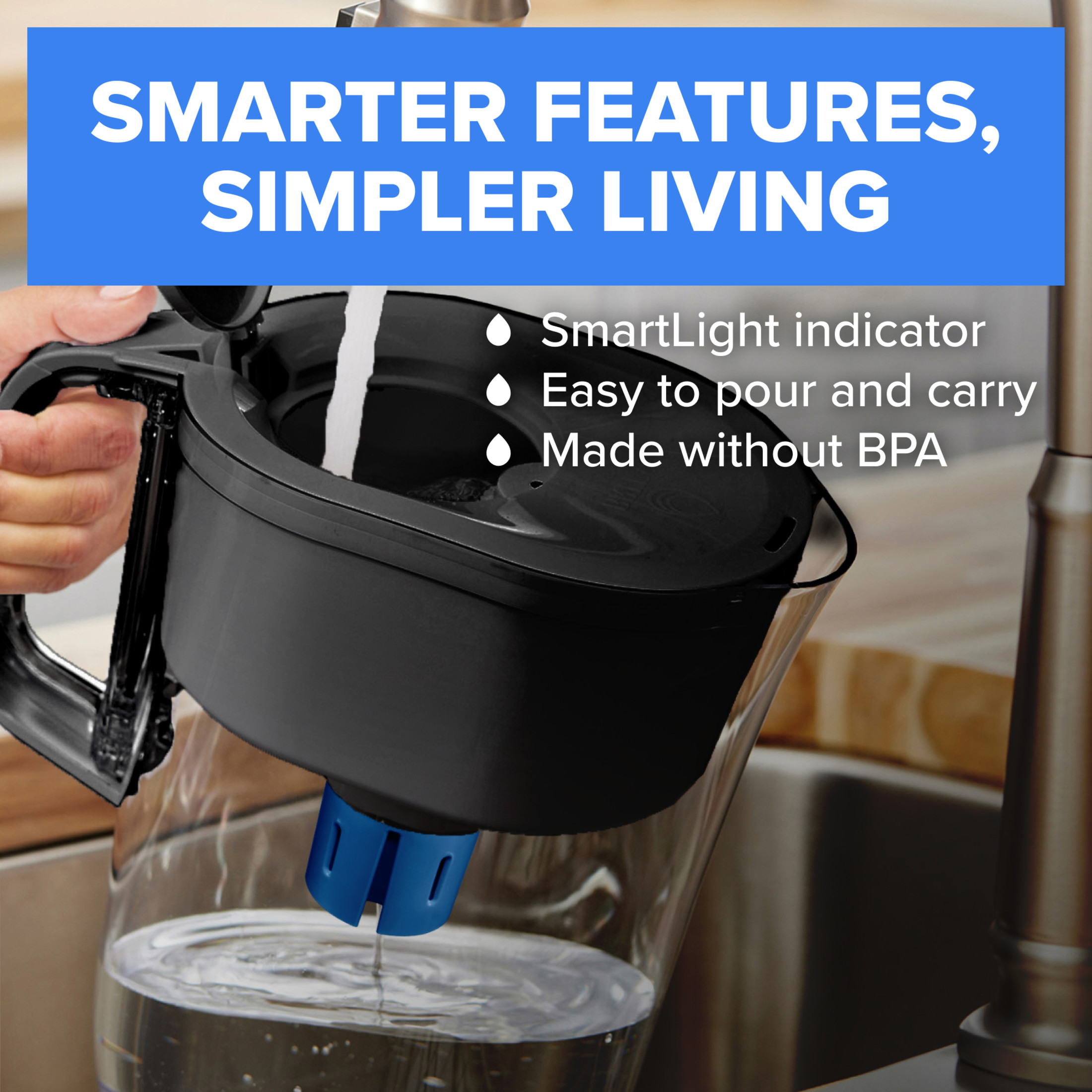 Brita Elite 6-Cup Water Filtration Pitcher, White photo 6