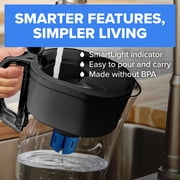(2 pack) Brita Elite 6-Cup, Black Plastic Water Filtration Pitcher, Reduces Lead