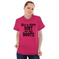 thumbnail image 4 of Got Little Dirt Boots Cute Southern Women's Graphic T Shirt Tees Brisco Brands S, 4 of 6