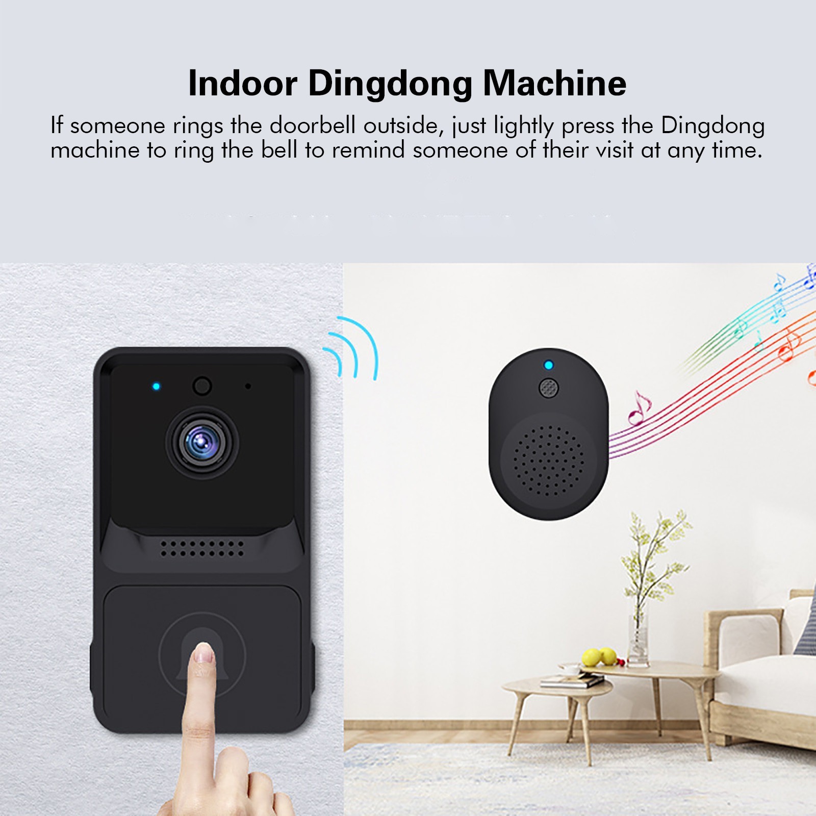 Two Way Audio Aiwit App WiFi Smart Camera Door Bell Wireless Ring Video Mini Doorbell 2k Webcam with Microphone And Privacy Tripod Webcam Adapter Room Webcam Wireless Webcams with Speakers Gaming