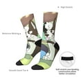 thumbnail image 4 of Masiiu Bluey Pattern Adult Crew Socks, Breathable Color-Block Mid-Calf Socks, Comfortable for Daily Wear and Sports, 4 of 6