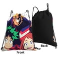 thumbnail image 2 of My Hero Academia Drawstring Backpack Anime Sackpack Gym Bag For Sport Yoga Travel Hiking Shopping Lightweight Gym Bag 16*14 Inch, 2 of 9