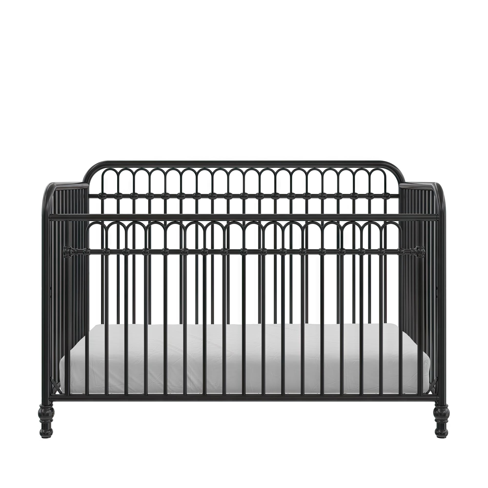 Black metal convertible clearance crib
