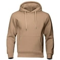 thumbnail image 2 of BLTIBY Men's Athletic Hooded Shirts Solid Color Long Sleeve Workout Sport Hoodie Casual Running T Shirt Pullover Top with Pockets Coffee L, 2 of 6