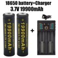 thumbnail image 3 of 100% New 18650 Lithium Batteries Flashlight 18650 Rechargeable-Battery 3.7V 19900 Mah for Flashlight +201 charger, 3 of 4