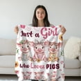 thumbnail image 5 of Manta con capucha Bestshop Pig Cozy, forro polar, 120 x 180 cm, 5 of 5