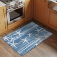 thumbnail image 3 of Rectangle Area Rugs 2 x 3 Ft, Blue Coastal Non-Slip Residential Carpet, Summer Ocean Waves Ombre Sea Starfish Indoor Crawling Mats Runner Rugs for Living Room/Dining Room/Bedroom, 3 of 9