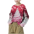 thumbnail image 4 of Chemise à Manches Longues pour Enfants Imprimé Décontracté Ample avec Col Rond, Chemises Amusantes, 4 of 8