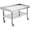 With Wheel, variant on Stainless Steel Equipment Stand 24x24 Inches with Wheel, 660 Lbs Top & Bottom Shelf with Rear and Side Risers, Heavy Duty Grill for Kitchen, Bar, Restaurant, Home and Hotel