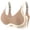 Beige, variant on Front Closure Bras for Women V-Neck Strappy Sports Bra Full Coverage Tshirt Everyday Bras Black, Size M