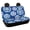 Blue White Daisy Theme, variant on FUIALDOLG Elephant Leopard Galaxy Full Wrap Car Seat Cover for Car Interior Automotive, Comfortable Rear Bench Seat Covers Stretch Car Back Seat Cover Protectors