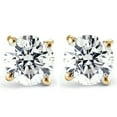 thumbnail image 1 of 2 ct Round Diamond Studs in 14k Yellow Gold Screw Back, 1 of 1