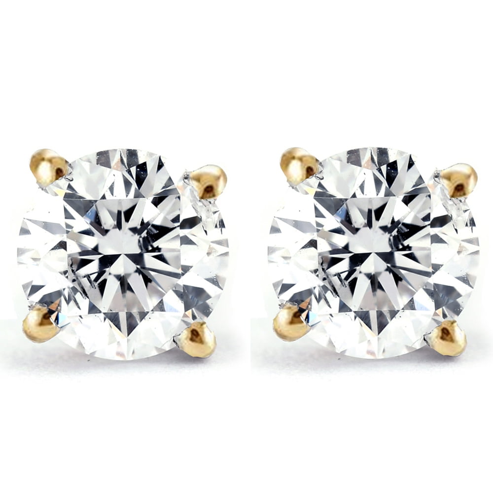 Pompeii 2 1/4 Ct T.W. Diamond Screw Back Studs Lab Grown 14k Yellow Gold (GH,SI)