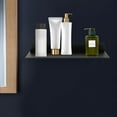 thumbnail image 4 of Black Floating Wall Shelf Bathroom Black Shelf Floating Wall Shelf Shower Shelf Bathroom Rectangular Frosted Aluminum Frame Ultra-thin Heavy Wall Shelf Fashion Wall-mounted Cosmetic Rack, 4 of 6