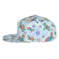thumbnail image 3 of Fotbe Colorful Sea Turtle Flat Bill Visor Cap Classic Snapback Hat Polyester Foam Trucker Hat Trucker Cap Adjustable Baseball Cap, 3 of 9