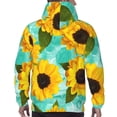 thumbnail image 5 of Bingfone Sunflowers With Green Leaves Men'S Drawstring Hoodie Long Sleeve Pocket Sweatshirts-Large, 5 of 9