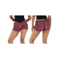 thumbnail image 3 of Yunliwuli Women's Summer Plaid Print Shorts Low Rise Frill Tiered Slim Short Pants Lounge Shorts, 3 of 10