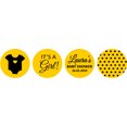 thumbnail image 2 of Darling Souvenir 190 Pcs Its A Girl Theme Custom Stickers for chocolate Candy Labels-Yellow, 2 of 2