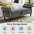 thumbnail image 6 of Sumdeal 63'' Storage Ottoman Bench for Living Room with storage,Gray, 6 of 7