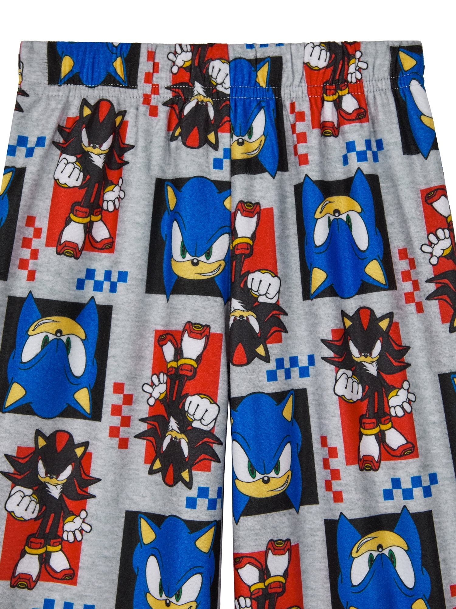 Sonic the Hedgehog Boys Notch Collar Top and Sleep Pants Pajama Set, 2-Piece, Sizes 4-12