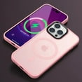 thumbnail image 1 of For Magsafe Matte Phone Case For iPhone 15 14 13 12 11 Pro Max Plus Translucent Frosted Magnetic Wireless Charge Shockproof Case, 1 of 7