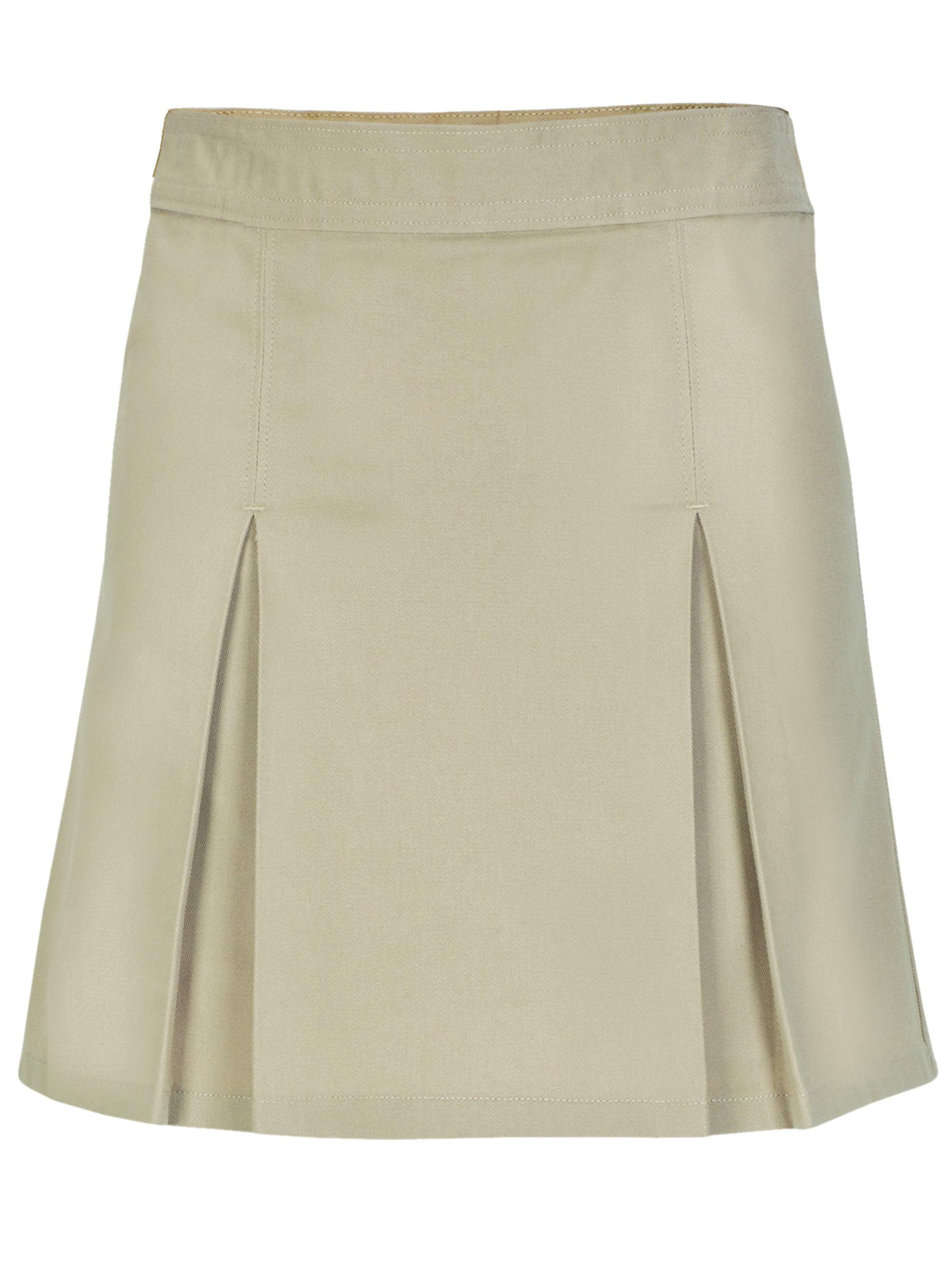' School Uniform Pull-On Scooter Skirt With Undershorts, Poplin Style With Button Pockets